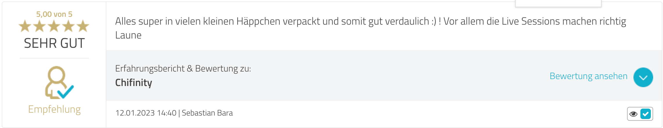 Bewertung auf ProvenExpert