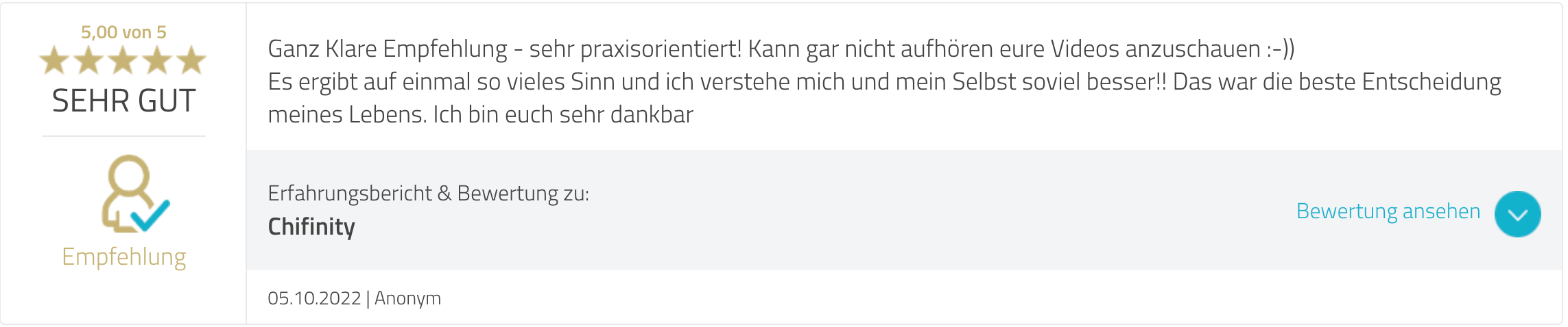 Bewertung auf ProvenExpert