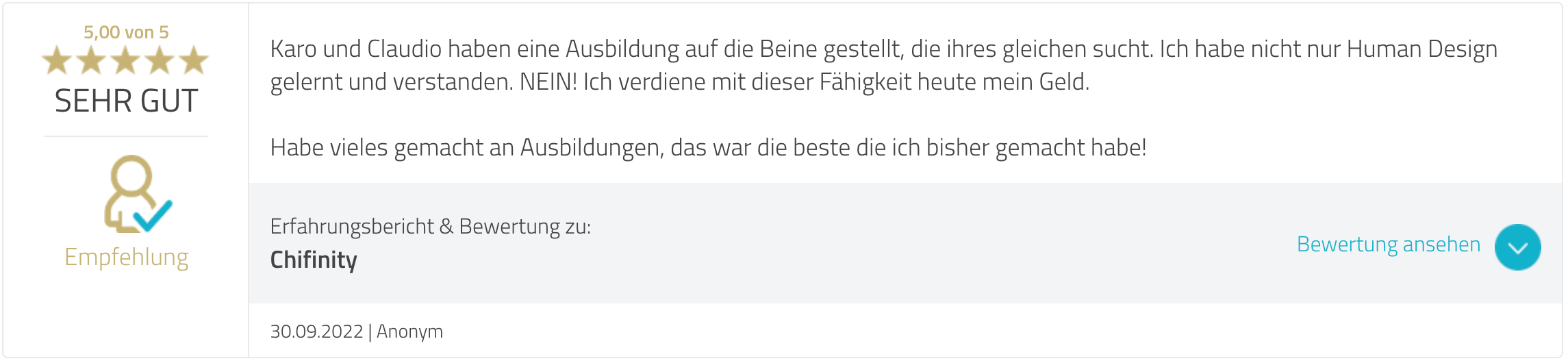 Bewertung auf ProvenExpert