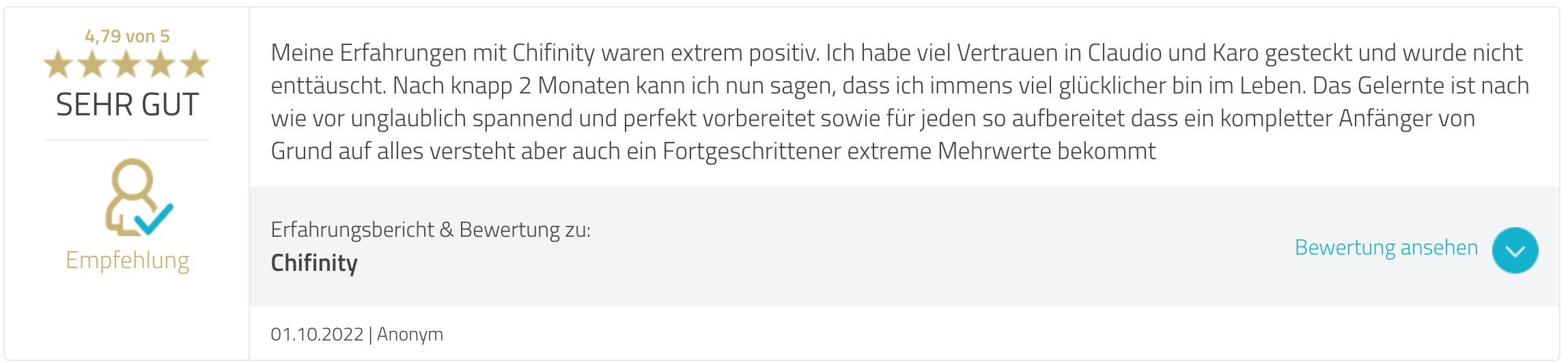 Bewertung auf ProvenExpert